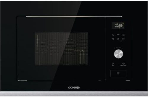 Gorenje Мікрохвильова піч вбудовувана, 20л, електр. управл., 800Вт, гриль, дисплей, чорний (373328) BMX201AG1BG фото