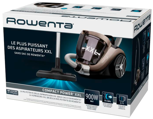 Rowenta Пилосос контейнерний Compact Power XXL Animal Kit, 900Вт, конт пил -2.5л, HEF system, бронзовий (381355) RO4B50EA фото