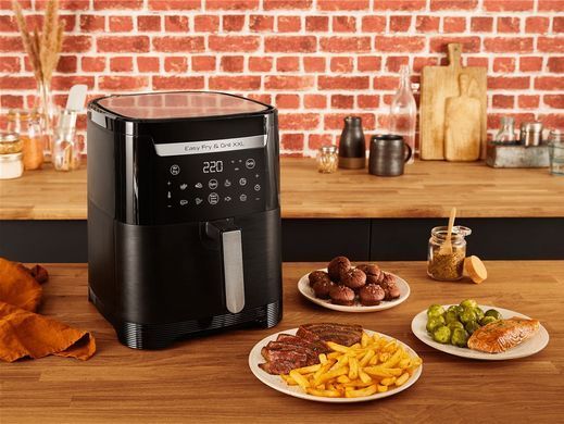 Tefal Мультипіч EasyFry&Grill XXL, 1830Вт, чаша-6.5л, сенсорне керув., 8 програм, пластик, чорний (376873) EY801815 фото