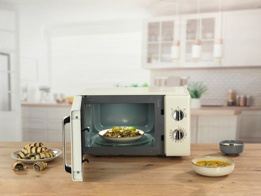 Мікрохвильова піч Gorenje, 20л, мех. керув., 700Вт, гриль, бежевий (390667) MO20E1HRL фото
