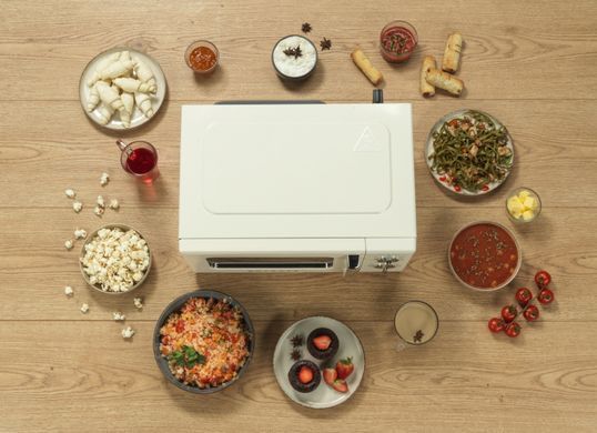 Мікрохвильова піч Gorenje, 20л, мех. керув., 700Вт, гриль, бежевий (390667) MO20E1HRL фото