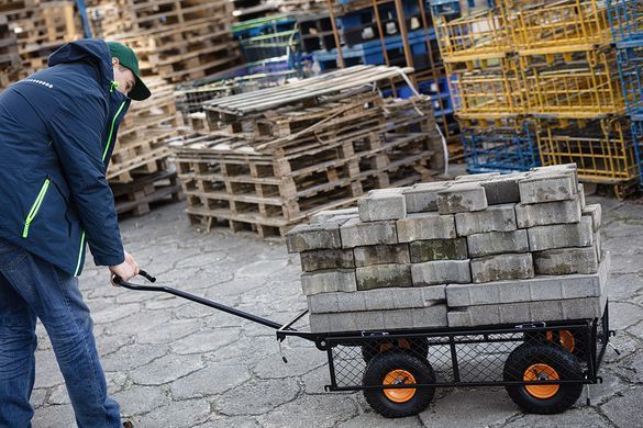 Візок сталевий садовий Neo Tools 84-406, 300 кг, з відкидними бортами 84-406 фото