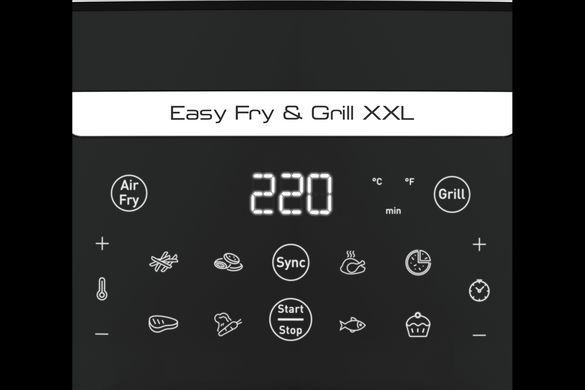 Tefal Мультипіч EasyFry&Grill XXL, 1830Вт, чаша-6.5л, сенсорне керув., 8 програм, пластик, чорний (376873) EY801815 фото