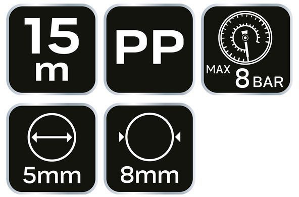 Шланг спиральный воздушный 15 м, PE