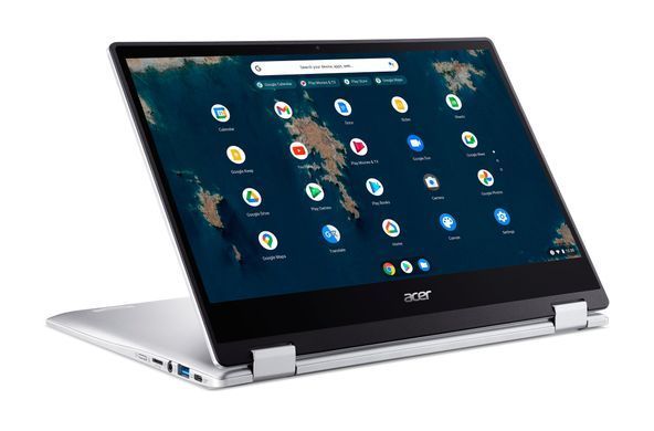 Acer Ноутбук Chromebook Spin CP314-1HN 14" FHD IPS, Intel C N4500, 8GB, F128GB, UMA, ChromeOS, сріблястий (373207) NX.AZ3EU.001 фото