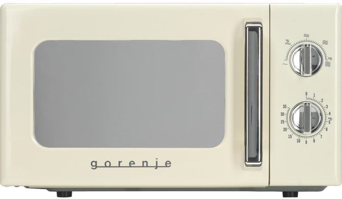 Мікрохвильова піч Gorenje, 20л, мех. керув., 700Вт, гриль, бежевий (390667) MO20E1HRL фото