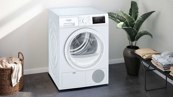 Siemens Сушильная машина тепловой насос, 8кг, A++, 60см, дисплей, белый WT45H001UA фото
