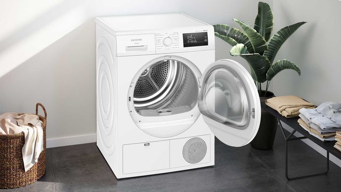Siemens Сушильная машина тепловой насос, 8кг, A++, 60см, дисплей, белый WT45H001UA фото