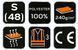Рабочая кофта Neo Tools 81-745 сигнальная с флисом и капюшоном, видимость днем ​​и ночью