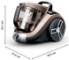 Rowenta Пилосос контейнерний Compact Power XXL Animal Kit, 900Вт, конт пил -2.5л, HEF system, бронзовий (381355) RO4B50EA