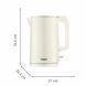 Tefal Электрочайник Thermo Protect, 1.5л, пластик, нержавеющая сталь, светло-бежевый (384100) KO140AE0