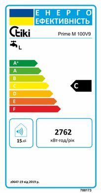 Водонагрівач електр. TIKI Prime M, 100L, 2кВт, мех. кер-ння, С, білий, 700173 (383390) TGR100NPRIMEM100V9_TIKI фото