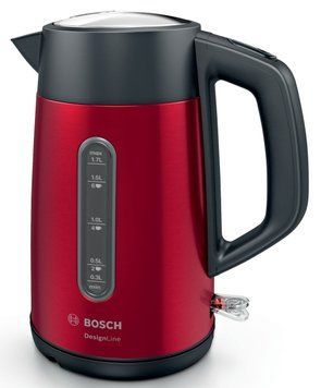 Електрочайник Bosch 1.7л, метал, червоний (361532) TWK4P434 фото