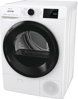Gorenje Сушильная машина тепловой насос, 9кг, A++, 60см, дисплей, 16 программ, Wi-Fi, белый DPNE92GNLWIFI фото