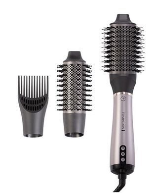 Remington Фен-щітка ProLuxe You Adaptive, 1000Вт, 3 режими, іонізація, хол. обдув, кераміка, сірий (362804) AS9880 фото