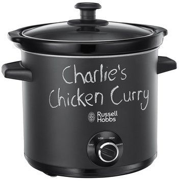 Медленноварка Russell Hobbs ChalkBoard, 200Вт, чаша-3.5л, механическое управл., нерж. сталь, черный 24180-56 фото