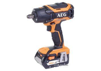 Гайковерт ударний акумуляторний AEG : Li-Ion 18 В, 4 Агод, 1/2", 360 Нм, 2 батареї, в футлярі DW BSS18C12ZLI-402C фото