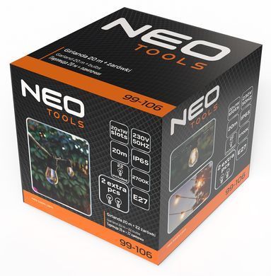 Гірлянда вулична NEO TOOLS 99-106, 20 м, цоколі E27, водонепроникна