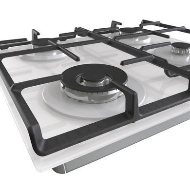 Gorenje Варочная поверхность газ на стекле, 60см, чугун, белый GTW641EW фото