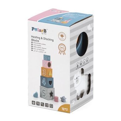 Деревянные кубики-пирамидка PolarB Сортируем и складываем (44016) dt_79216 фото