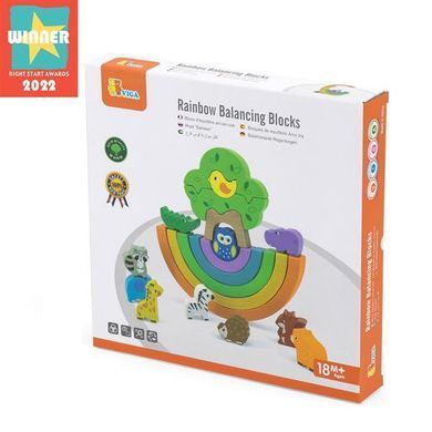 Дерев'яна гра-балансир Viga Toys Веселка (44590) dt_14338 фото