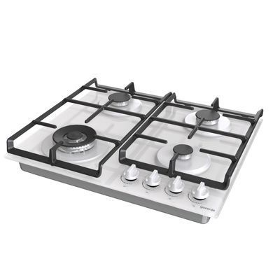 Gorenje Варочная поверхность газ на стекле, 60см, чугун, белый GTW641EW фото