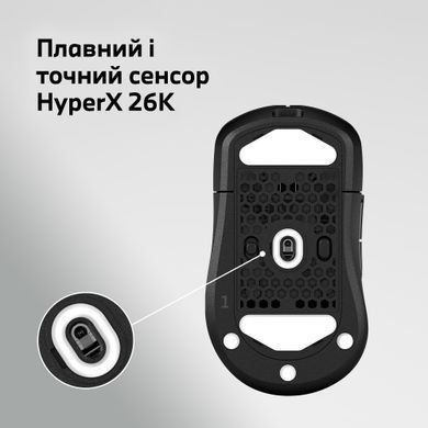 Миша HyperX Pulsefire SAGA PRO, RGB, USB-A/WL/BT, чорний (388532) A2PB2AA фото