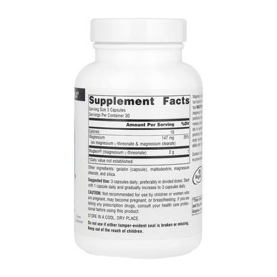 Магний L-треонат Source Naturals Magtein 667 мг 90 капс