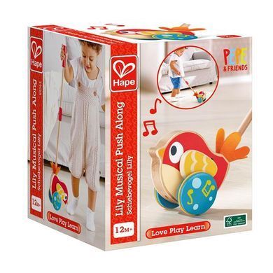 Дерев'яна каталка Hape Пташка з музикою (E0353) dt_79164 фото