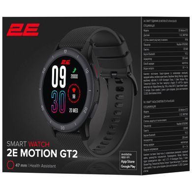 2E Смарт-годинник Motion GT2 47мм, 1.32", 360x360, BT 5.2, Чорний (373828) 2E-CWW21BK фото