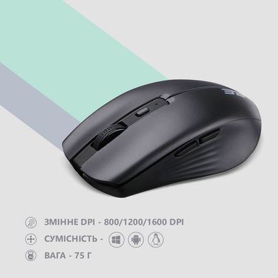 2E Миша MF270 Silent Rechargeable WL Black (360388) 2E-MF270WBK фото