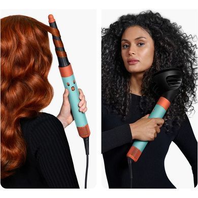 Стайлер Dyson Airwrap I.D. HS08 Curly/Coily Ceramic Patina/Topaz, 1300Вт, темп.режимов-3, D -30,40mm, насадок-6, керамика, голубой-медный 533736-01 фото