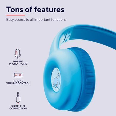 Навушники Trust Nouna Headphones mini-jack, Mic, Синій (383616) 25278_TRUST фото