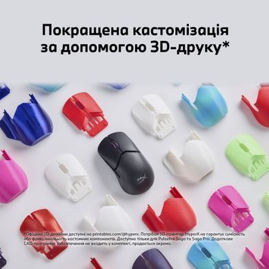 Миша HyperX Pulsefire SAGA PRO, RGB, USB-A/WL/BT, чорний (388532) A2PB2AA фото