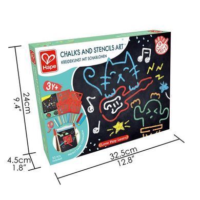Набор для рисования Hape Трафареты с мелками (E1068) dt_28393 фото