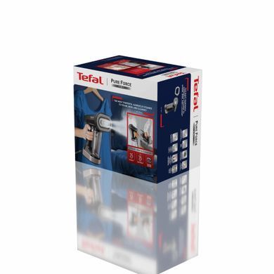 Відпарювач Tefal компактний Pure Force 3в1, 1800Вт, 180мл, постійна пара - 35гр, керам. підошва, чорно-рожевий (389423) DT8765E0 фото
