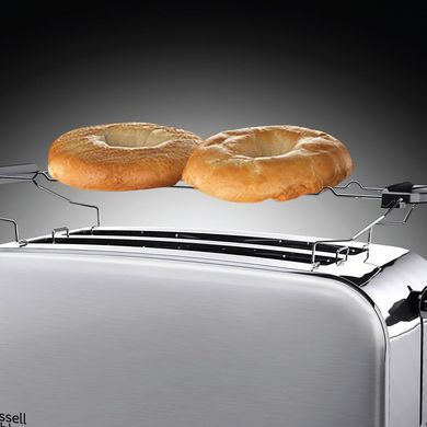 Russell Hobbs Тостер Oxford 1600Вт, довгі слоти на 4 тости, метал, сріблястий (280852) 23610-56 фото
