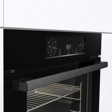 Gorenje Духова шафа електрична, 77л, A+, пара, дисплей, піроліз, чорний (367259) BPS6737E07B фото