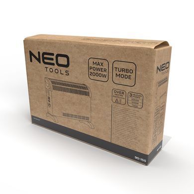 Конвекторний обігрівач NEO TOOLS 90-155, 2000 Вт, з термостатом та турбо режимом