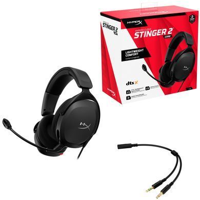 Гарнітура ігрова HyperX Cloud Stinger 2 Core, mini-jack/dual 3.5мм, 2м/0.15м, чорний (362230) 683L9AA фото