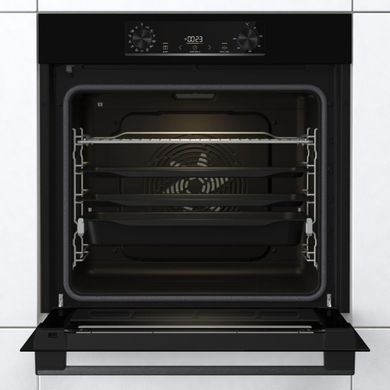 Gorenje Духова шафа електрична, 77л, A+, пара, дисплей, піроліз, чорний (367259) BPS6737E07B фото