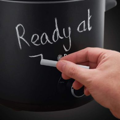 Медленноварка Russell Hobbs ChalkBoard, 200Вт, чаша-3.5л, механическое управл., нерж. сталь, черный 24180-56 фото