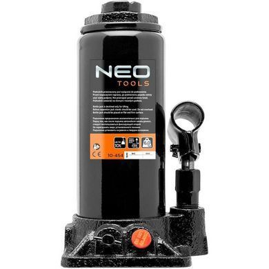 Домкрат Neo Tools, гідравлічний пляшковий 10т, 230-456мм (378424)