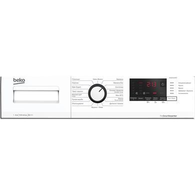 Beko Пральна машина фронтальна, 6кг, 1200, A+++, 45см, дисплей, інвертор, ПАР, білий (372579) WUE6612ISXBW фото