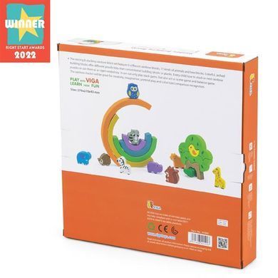 Дерев'яна гра-балансир Viga Toys Веселка (44590) dt_14338 фото