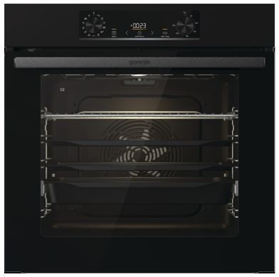 Gorenje Духова шафа електрична, 77л, A+, пара, дисплей, піроліз, чорний (367259) BPS6737E07B фото
