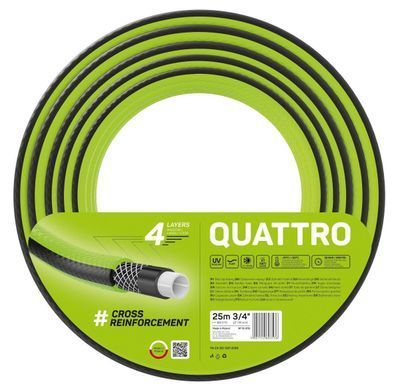 Шланг садовий Cellfast QUATTRO 3/4' 25м 4 шари до 20бар -10&hellip;+50&deg;C (360703) 10-075 фото