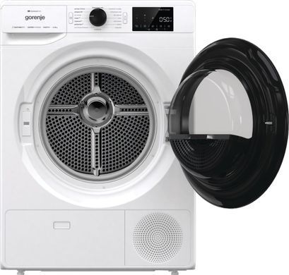 Gorenje Сушильная машина тепловой насос, 9кг, A++, 60см, дисплей, 16 программ, Wi-Fi, белый DPNE92GNLWIFI фото