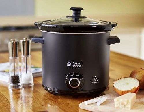 Медленноварка Russell Hobbs ChalkBoard, 200Вт, чаша-3.5л, механическое управл., нерж. сталь, черный 24180-56 фото