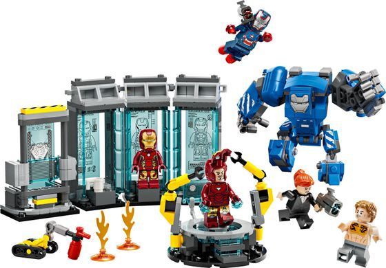 Конструктор LEGO Super Heroes Лаборатория Железного Человека: зал брони